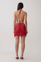 Marvin Crochet Mini Skirt in Red – Chic&Drifts