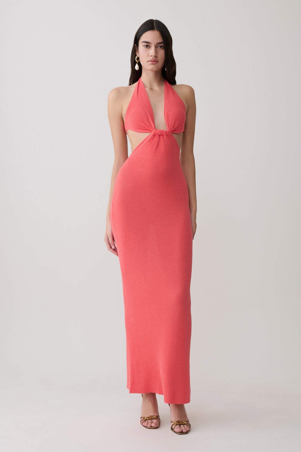 Theresea Halter Knit Maxi Dress