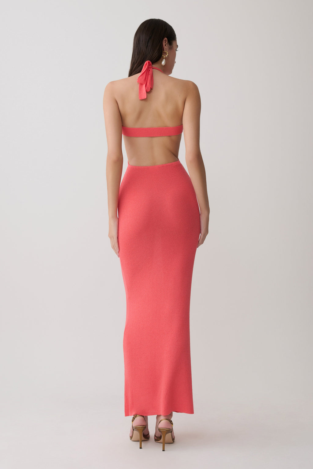 Theresea Halter Knit Maxi Dress
