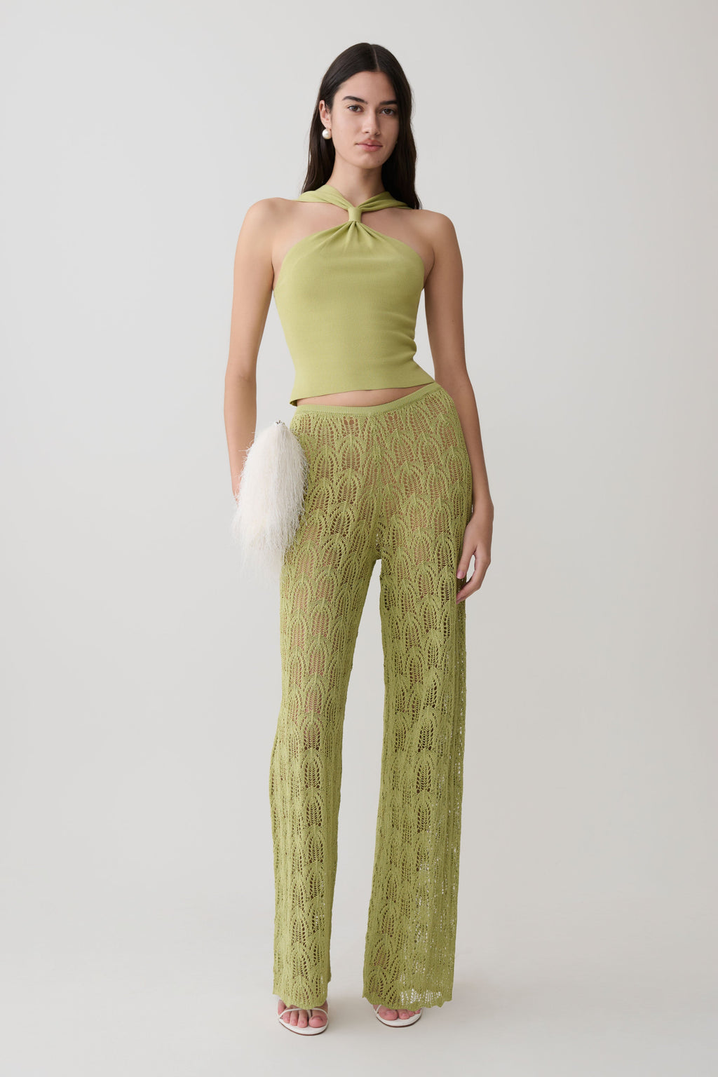Glinda Crochet Trousers in Baby Pink – Chic&Drifts