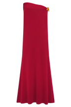 Ainsley Asymmetrical Maxi Skirt With Floral Hardware in Fuchsia Pink – Chic&Drifts