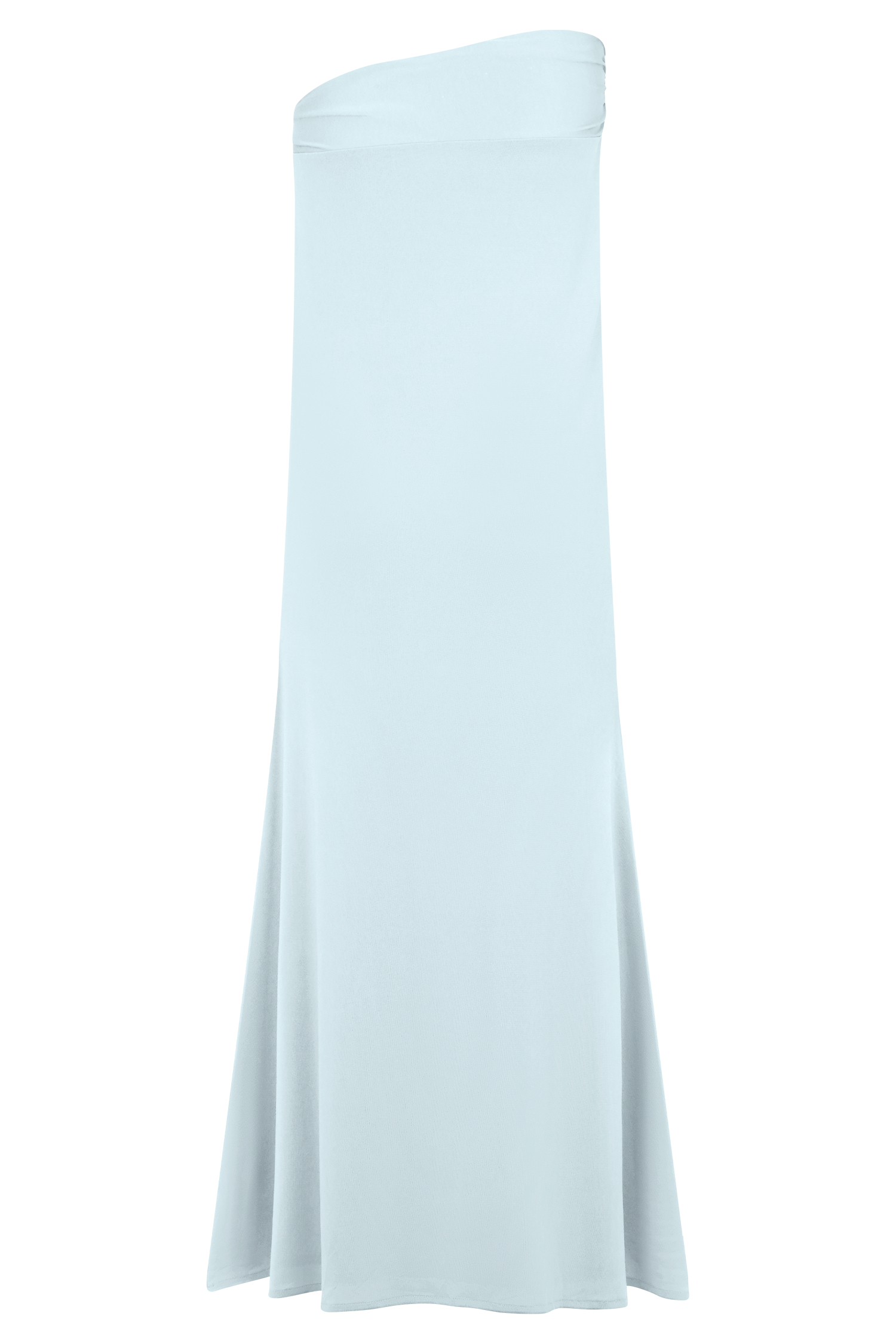 Ainsley Asymmetrical Maxi Skirt With Floral Hardware in Pale Blue – Chic&Drifts