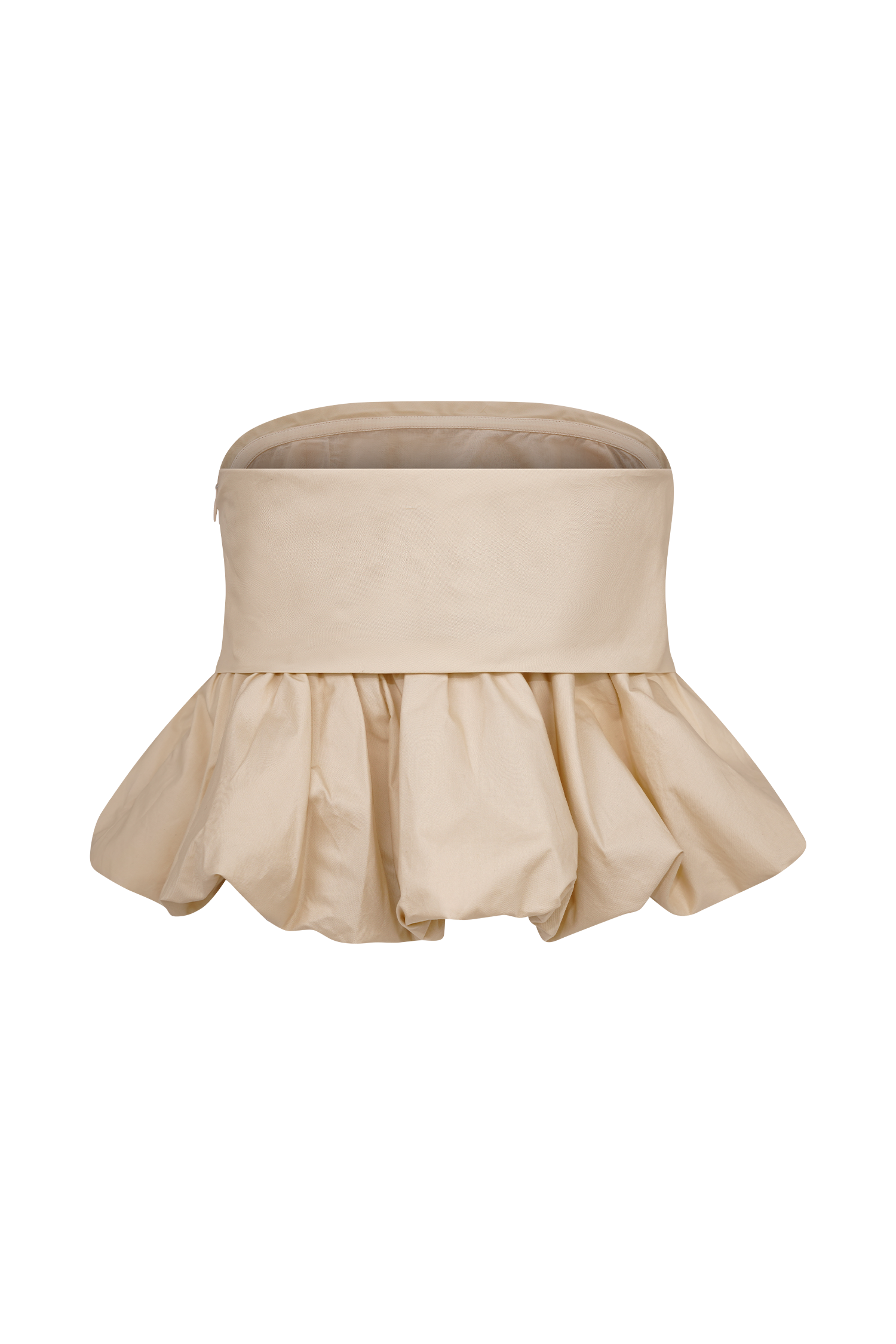 Amirah Strapless Bubble Crop Top in Nude – Chic&Drifts