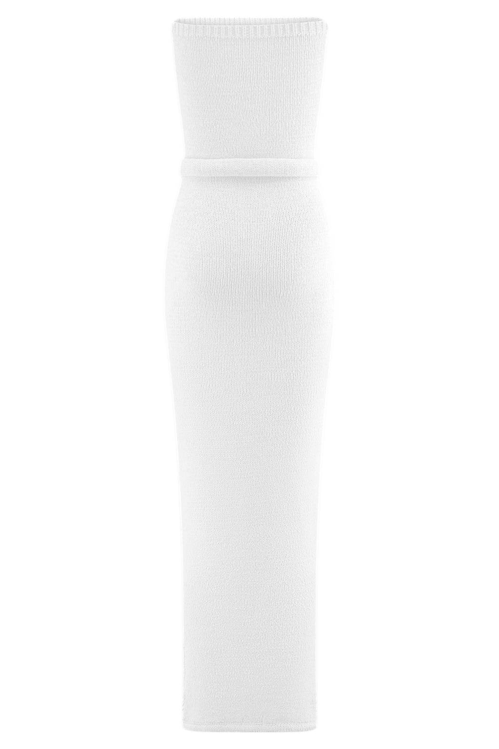 Andrea Strapless Knit Maxi Dress in White – Chic&Drifts