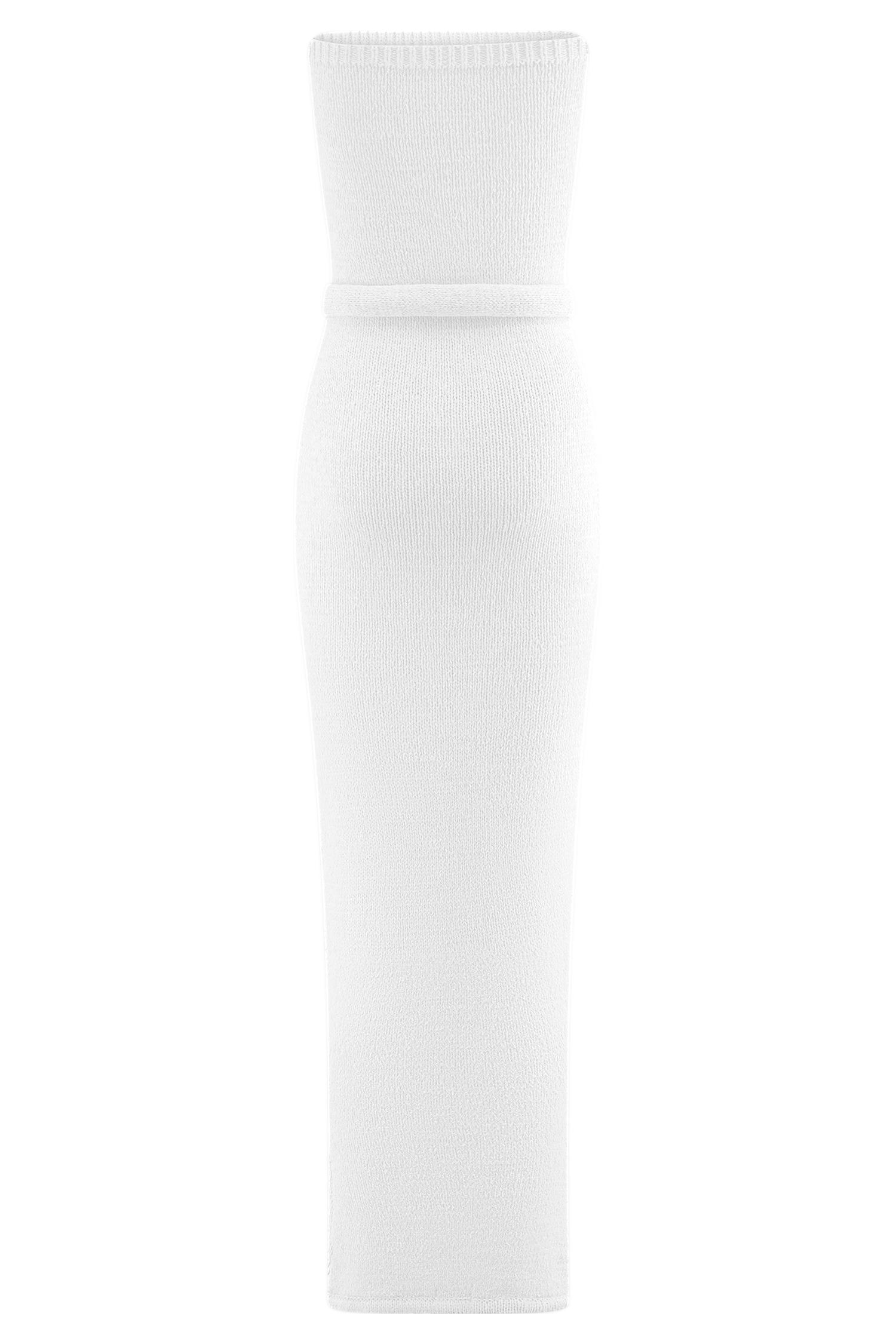 Andrea Strapless Knit Maxi Dress in White – Chic&Drifts