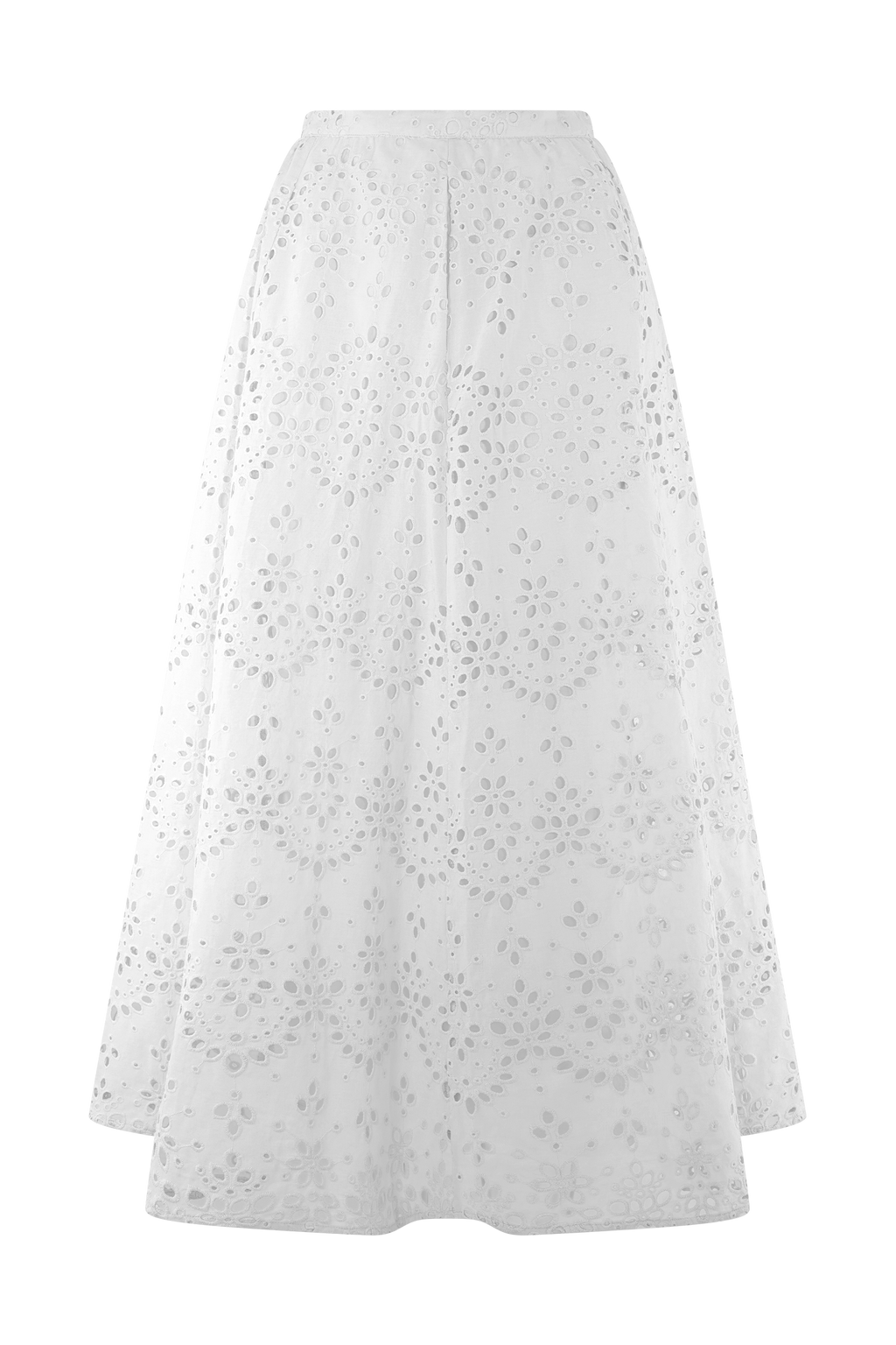 Arla Broderie Midi Skirt in White – Chic&Drifts