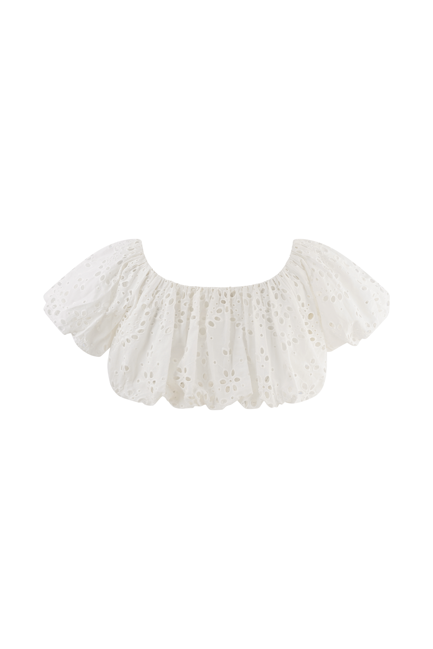 Autumn Off Shoulder Broderie Top in White – Chic&Drifts