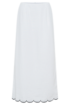 Alessio Scalloped Midi Skirt in Ivory – Chic&Drifts