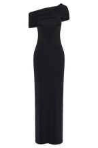 Cassandra Off Shoulder Slinky Maxi Dress in Black – Chic&Drifts