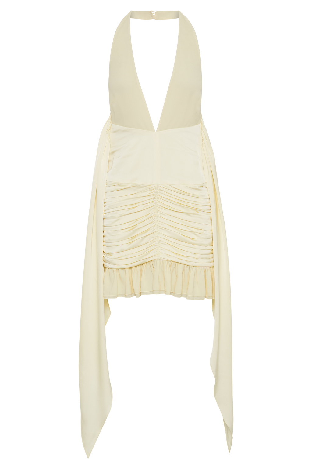 Ambrosi Satin Chiffon Mini Dress in Lemon Sherbet – Chic&Drifts