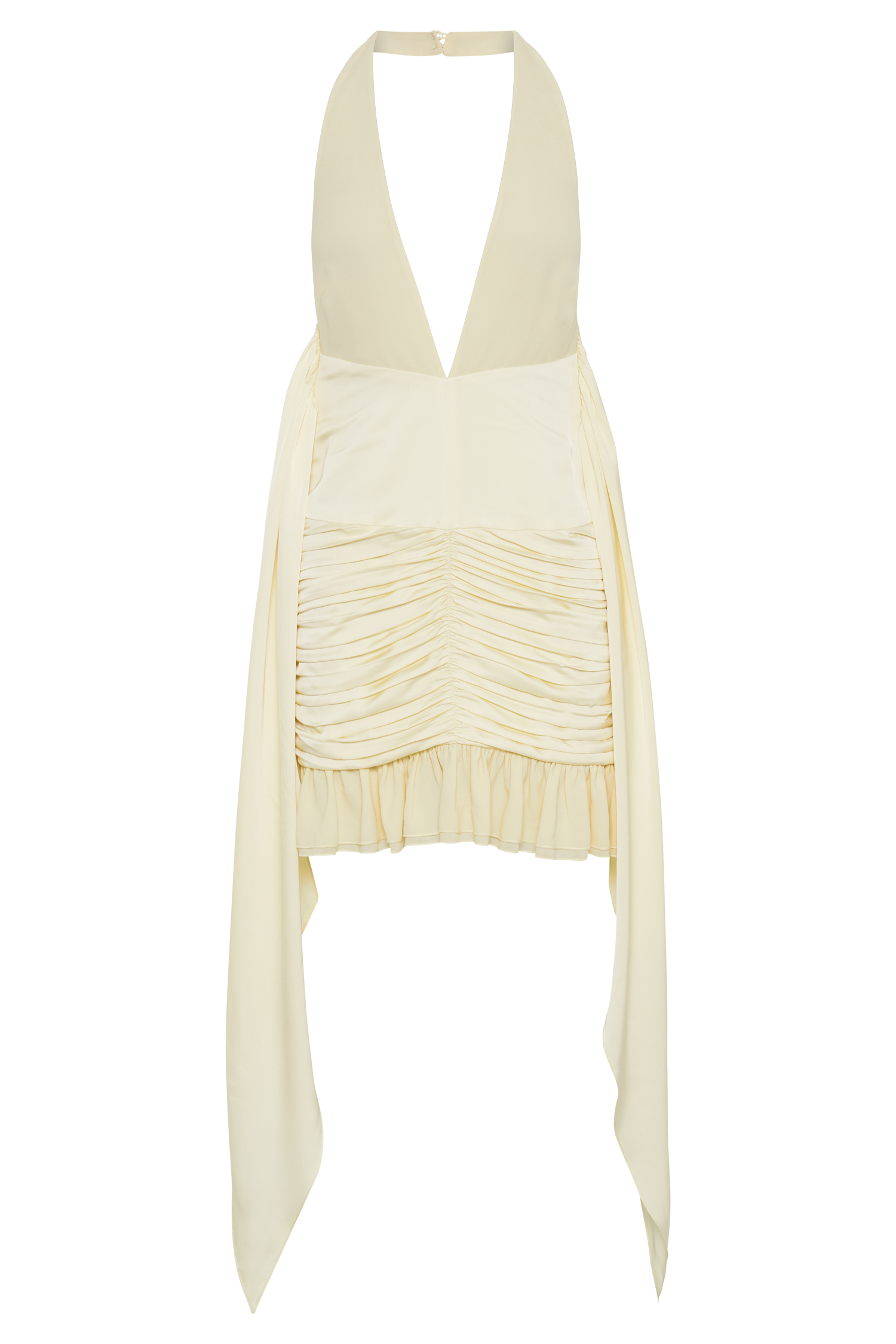 Ambrosi Satin Chiffon Mini Dress in Lemon Sherbet – Chic&Drifts