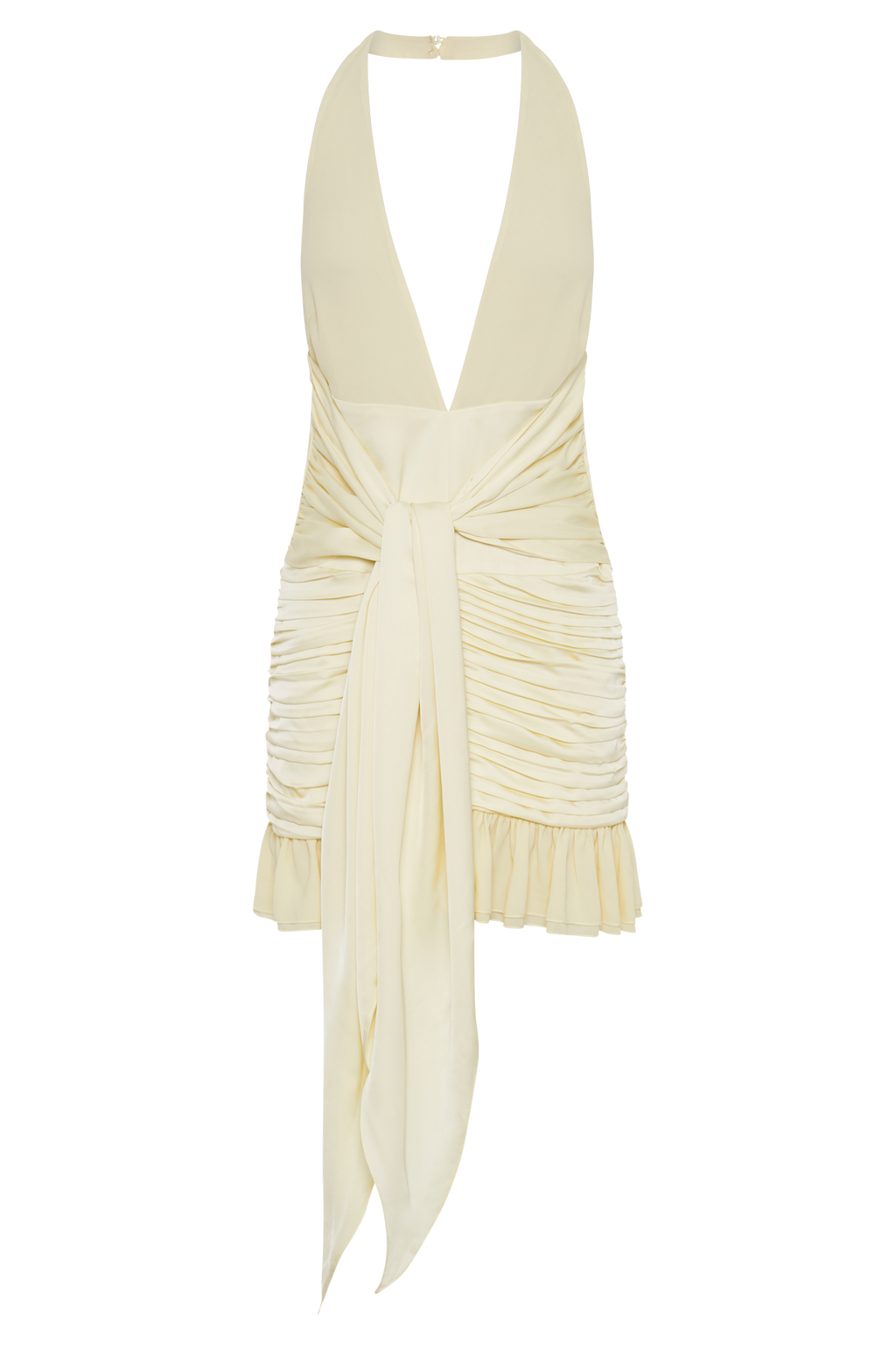 Ambrosi Satin Chiffon Mini Dress in Lemon Sherbet – Chic&Drifts
