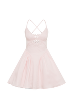 Muriel Mini Dress With Crochet in Powder Pink – Chic&Drifts
