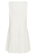 Mackenzie Sleeveless Pleated Mini Dress in Ivory – Chic&Drifts