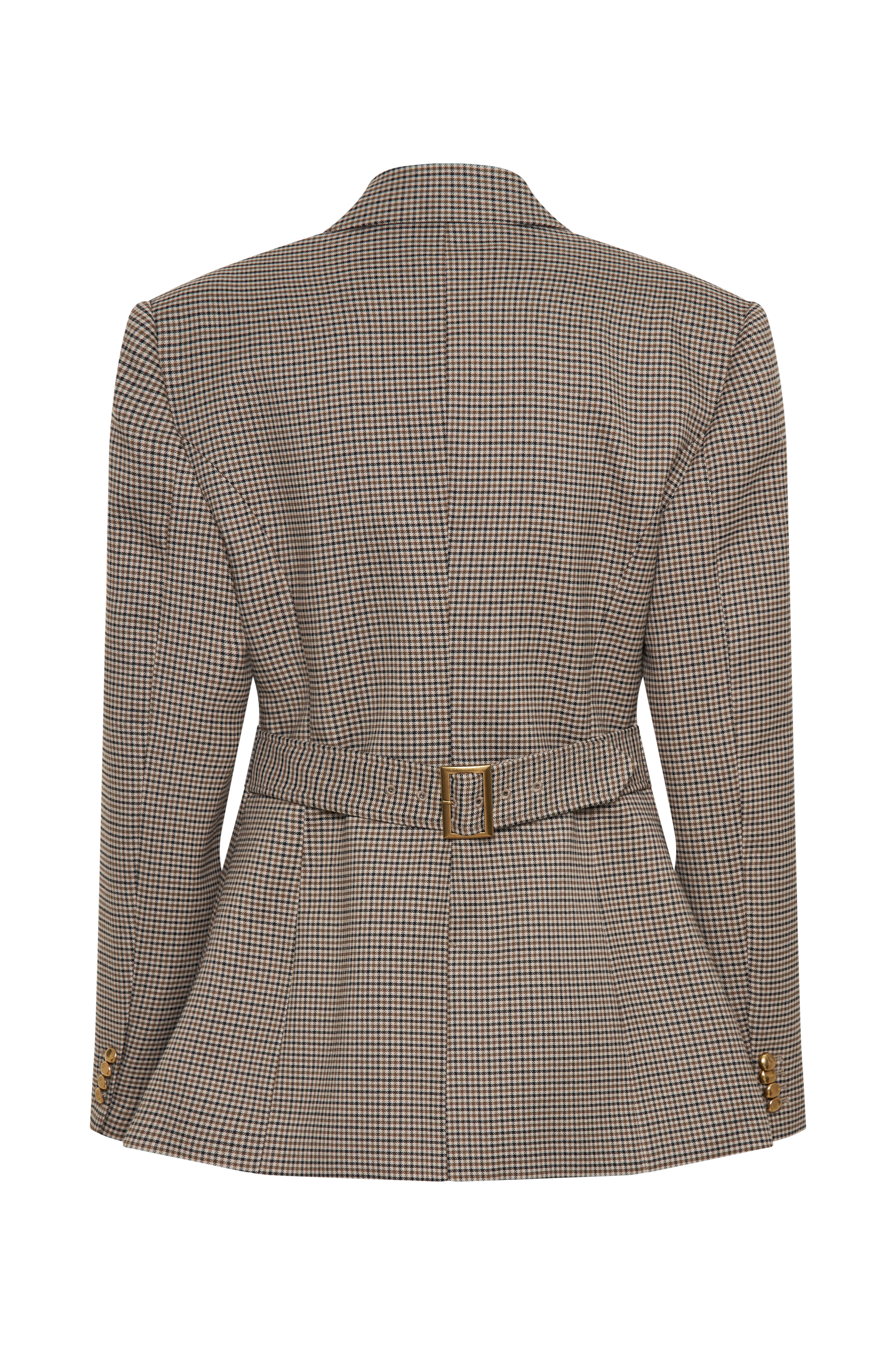 Mila Shaped Blazer in Tan Check – Chic&Drifts