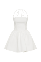 Ruby Halter Mini Dress in White – Chic&Drifts
