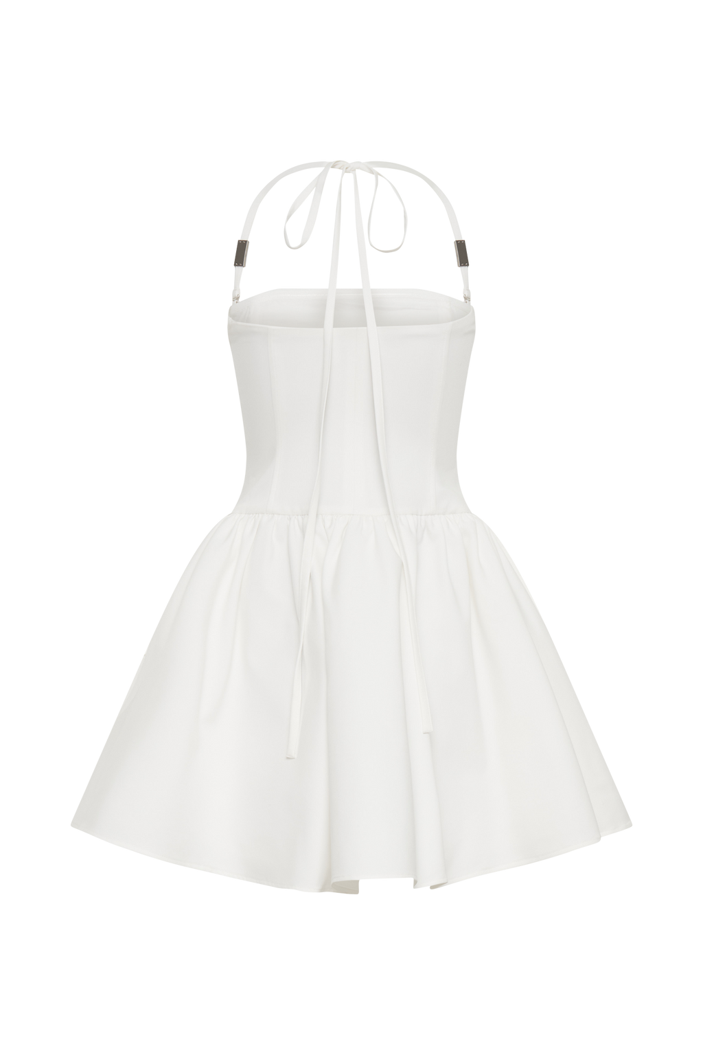 Ruby Halter Mini Dress in White – Chic&Drifts