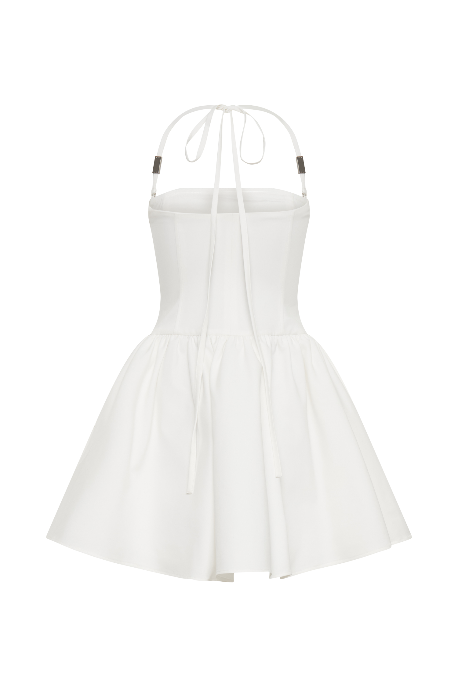 Ruby Halter Mini Dress in White – Chic&Drifts