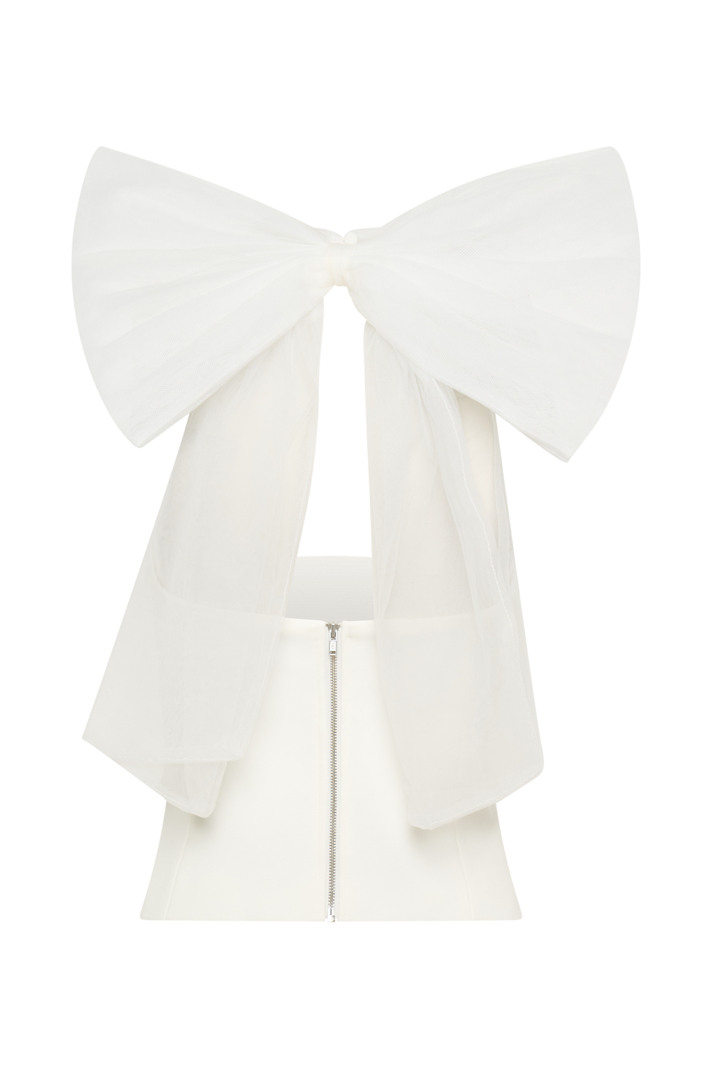 Maryam Tulle Bow Top in White – Chic&Drifts
