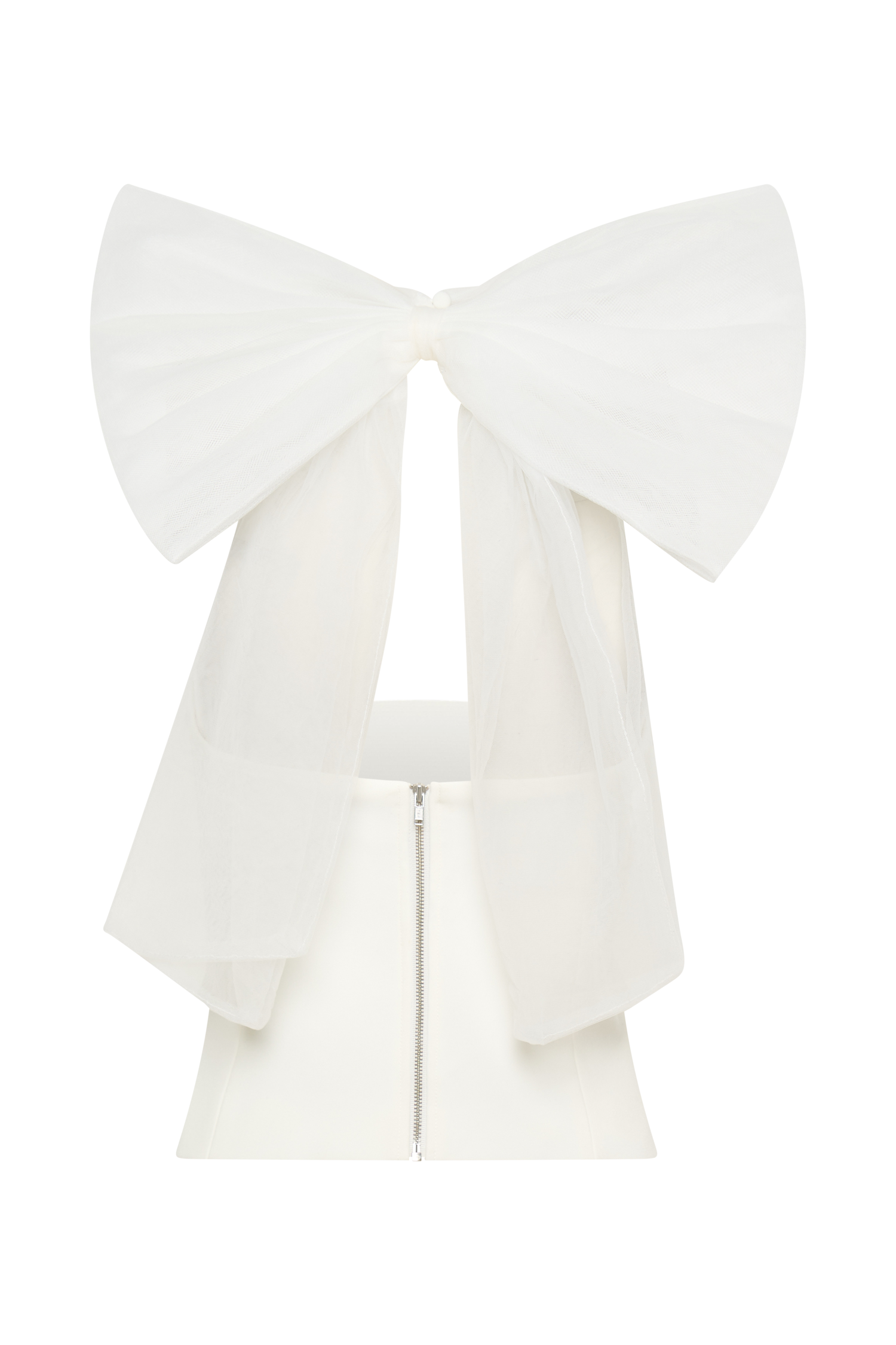 Maryam Tulle Bow Top in White – Chic&Drifts