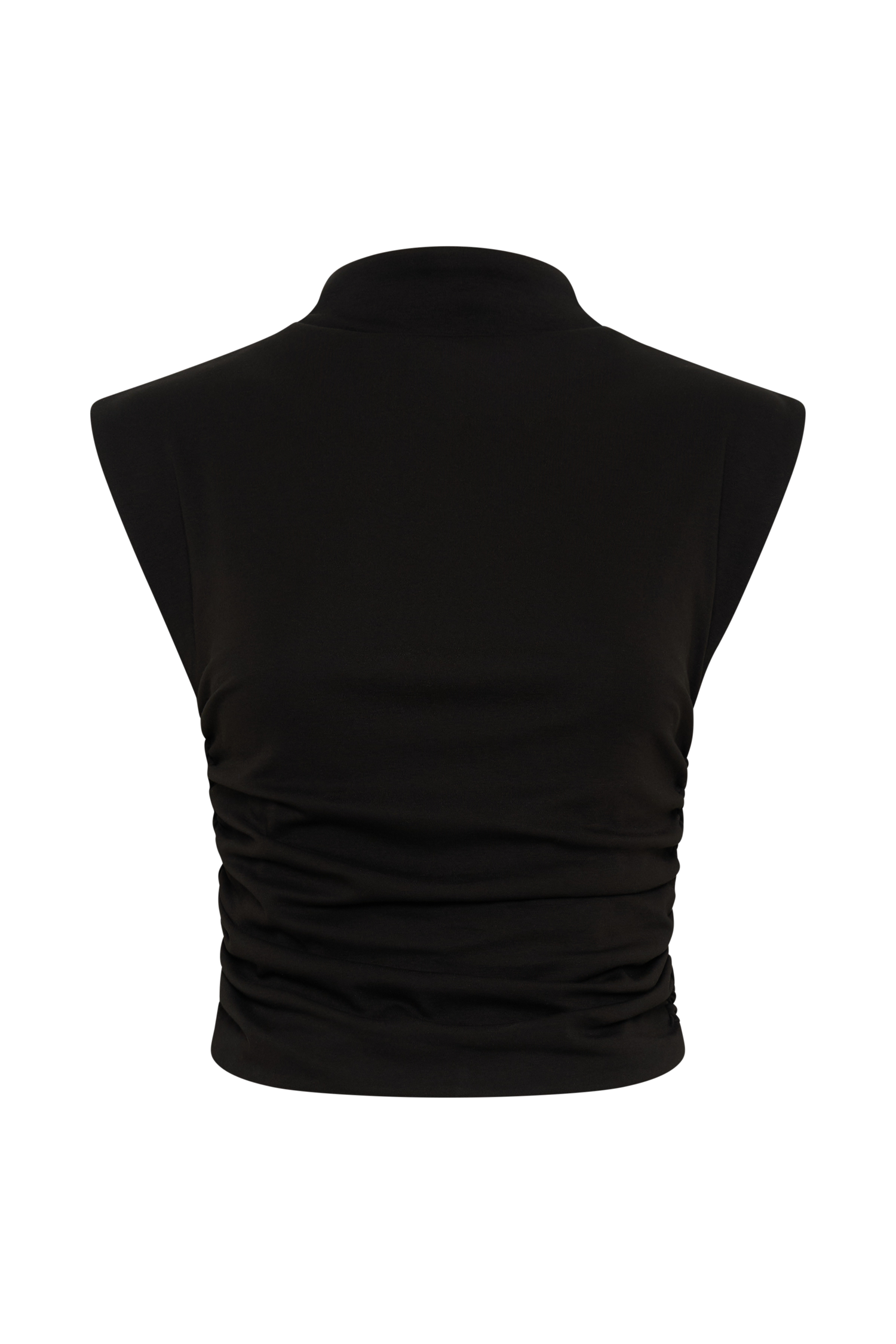 Ellia High Neck Sleeveless Top in Black – Chic&Drifts