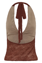 Asher Sheer Lace Halter Top in Chilli – Chic&Drifts