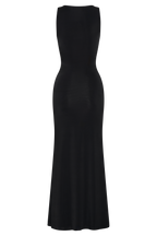 Beck Plunge Maxi Dress With Floral Hardware in Black – Chic&Drifts
