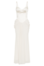 Leila Satin Corset Maxi Dress in Ivory – Chic&Drifts