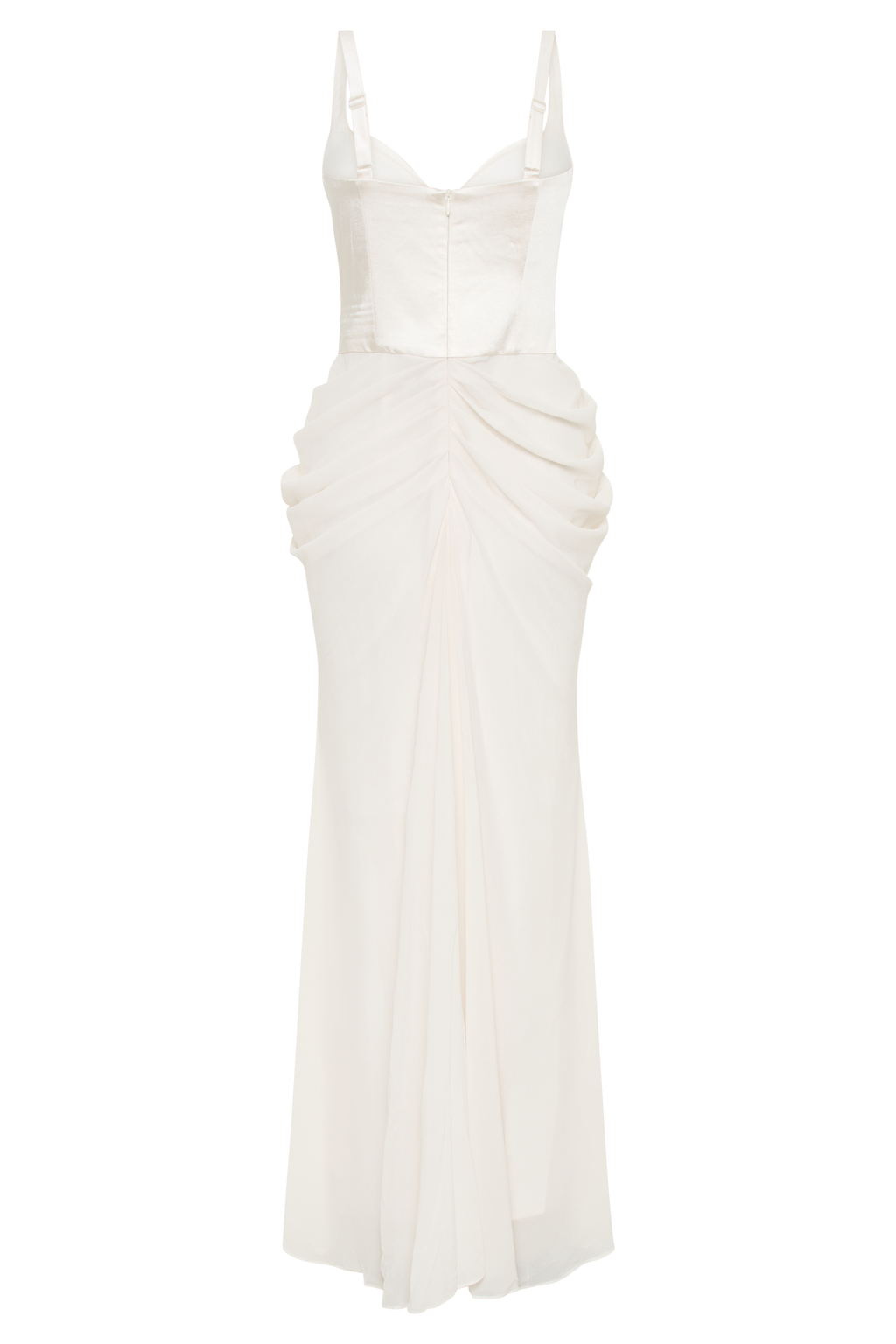 Leila Satin Corset Maxi Dress in Ivory – Chic&Drifts