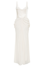 Leila Satin Corset Maxi Dress in Ivory – Chic&Drifts