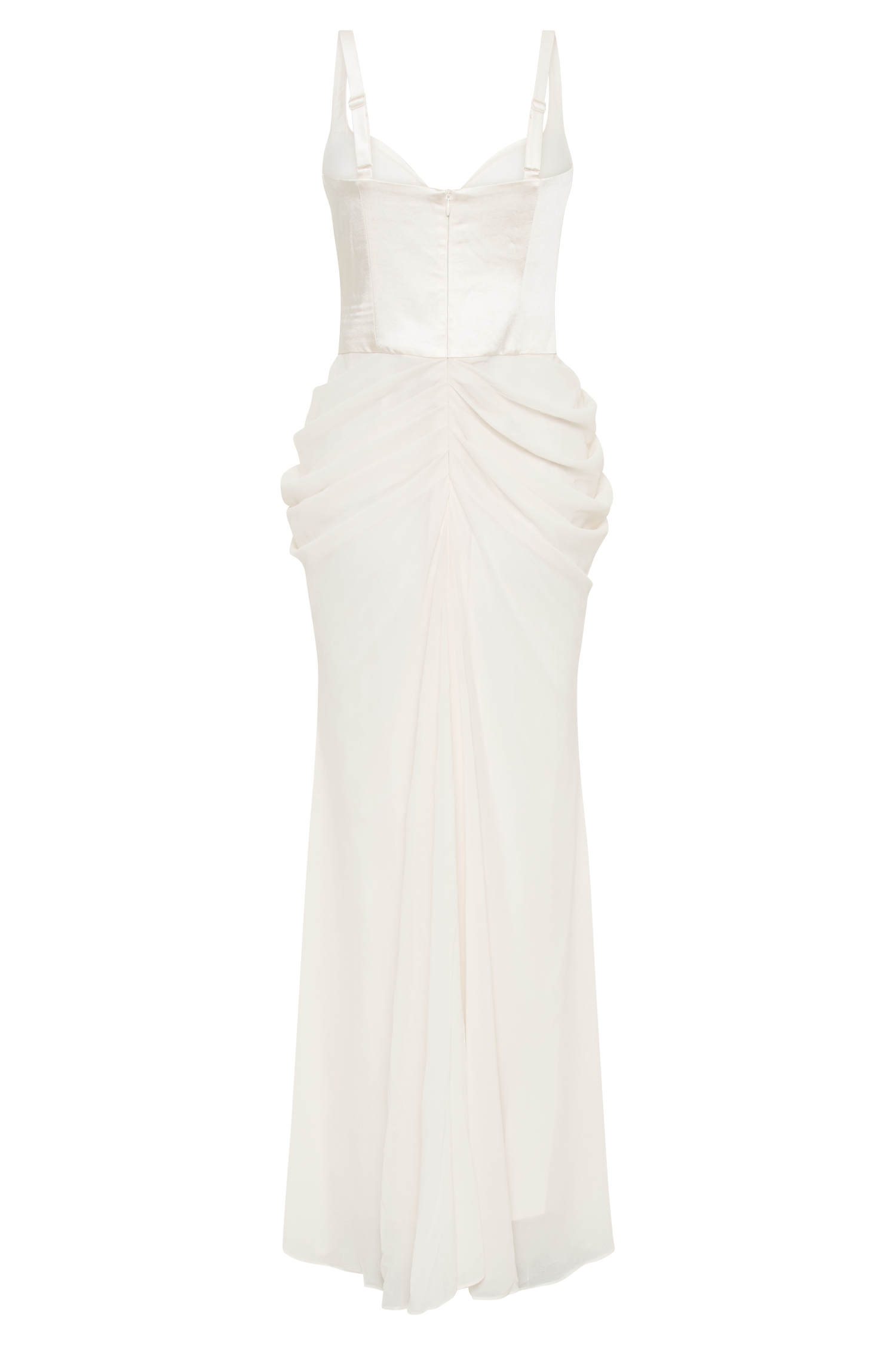 Leila Satin Corset Maxi Dress in Ivory – Chic&Drifts