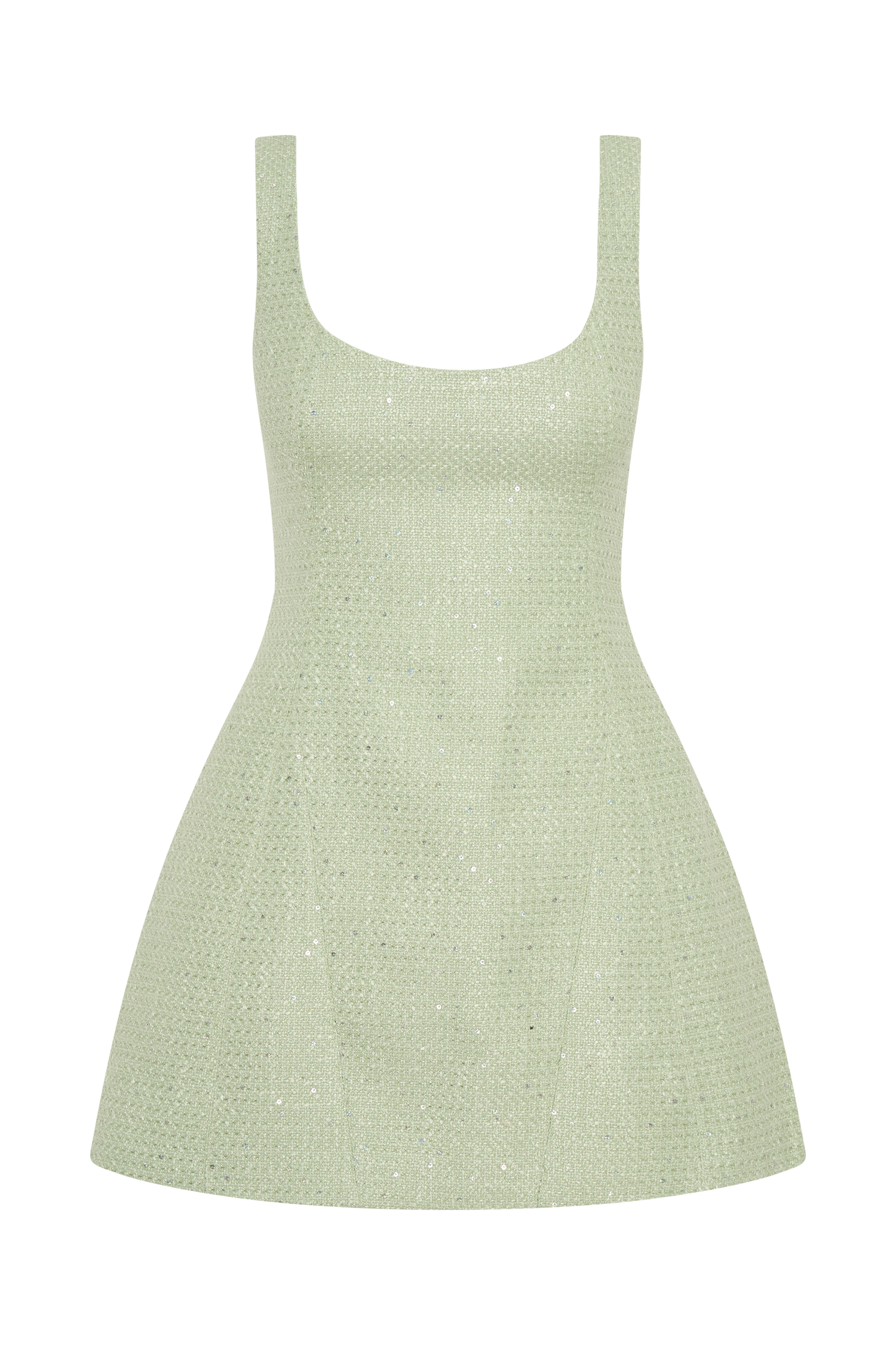 Beth Tweed Mini Dress in Pastel Green – Chic&Drifts