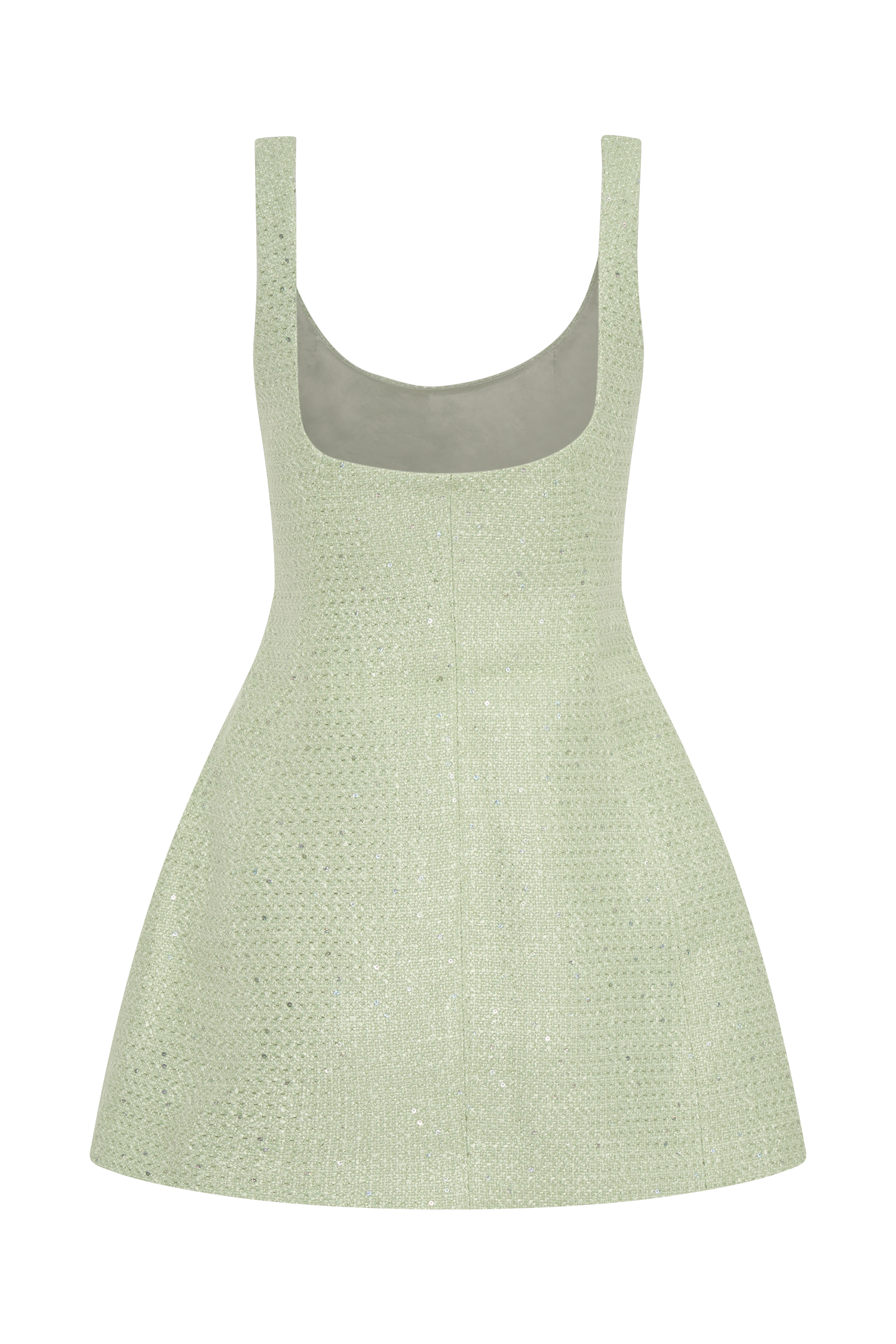 Beth Tweed Mini Dress in Pastel Green – Chic&Drifts