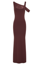 Janette Recycled Nylon And Mesh Sleeveless Maxi Dress in Mahogany – Chic&Drifts