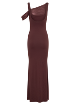 Janette Recycled Nylon And Mesh Sleeveless Maxi Dress in Mahogany – Chic&Drifts