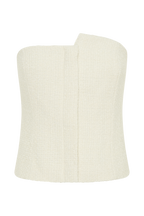 Parker Boucle Strapless Asymmetric Top in Ivory – Chic&Drifts