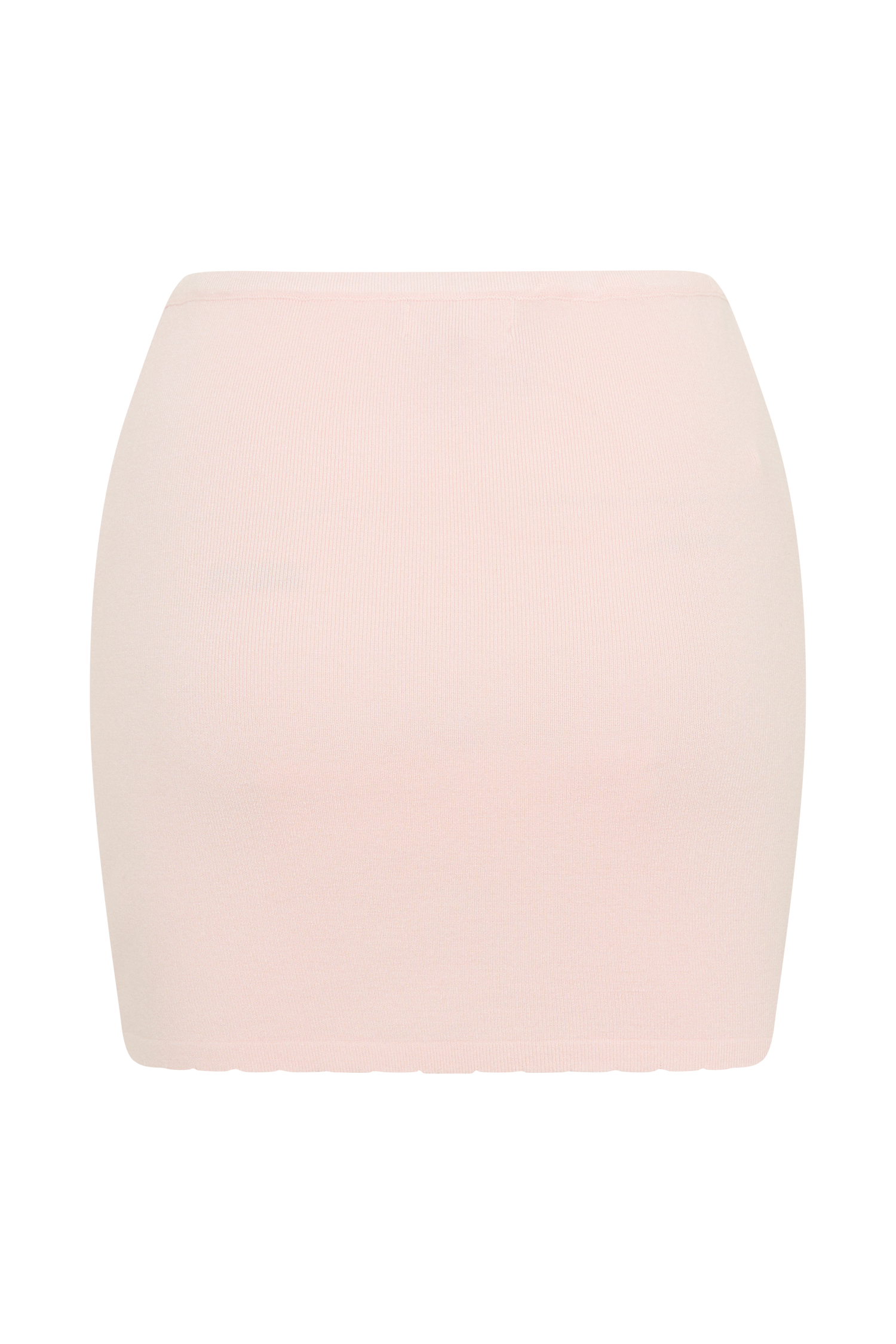Monroe Embroidered Knit Mini Skirt in Baby Pink And Ivory – Chic&Drifts
