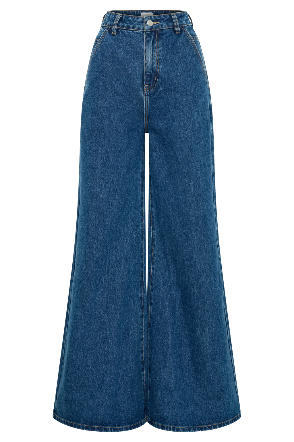 Jen Wide Leg Flare Jeans in Dark Blue – Chic&Drifts