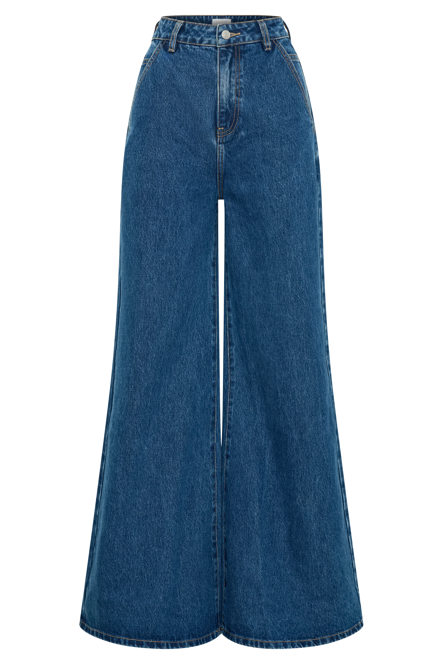 Jen Wide Leg Flare Jeans in Dark Blue – Chic&Drifts