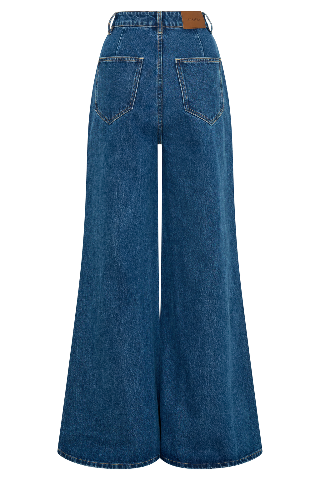 Jen Wide Leg Flare Jeans in Dark Blue – Chic&Drifts