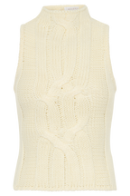 Roberta High Neck Cable Knit Top in Ivory – Chic&Drifts