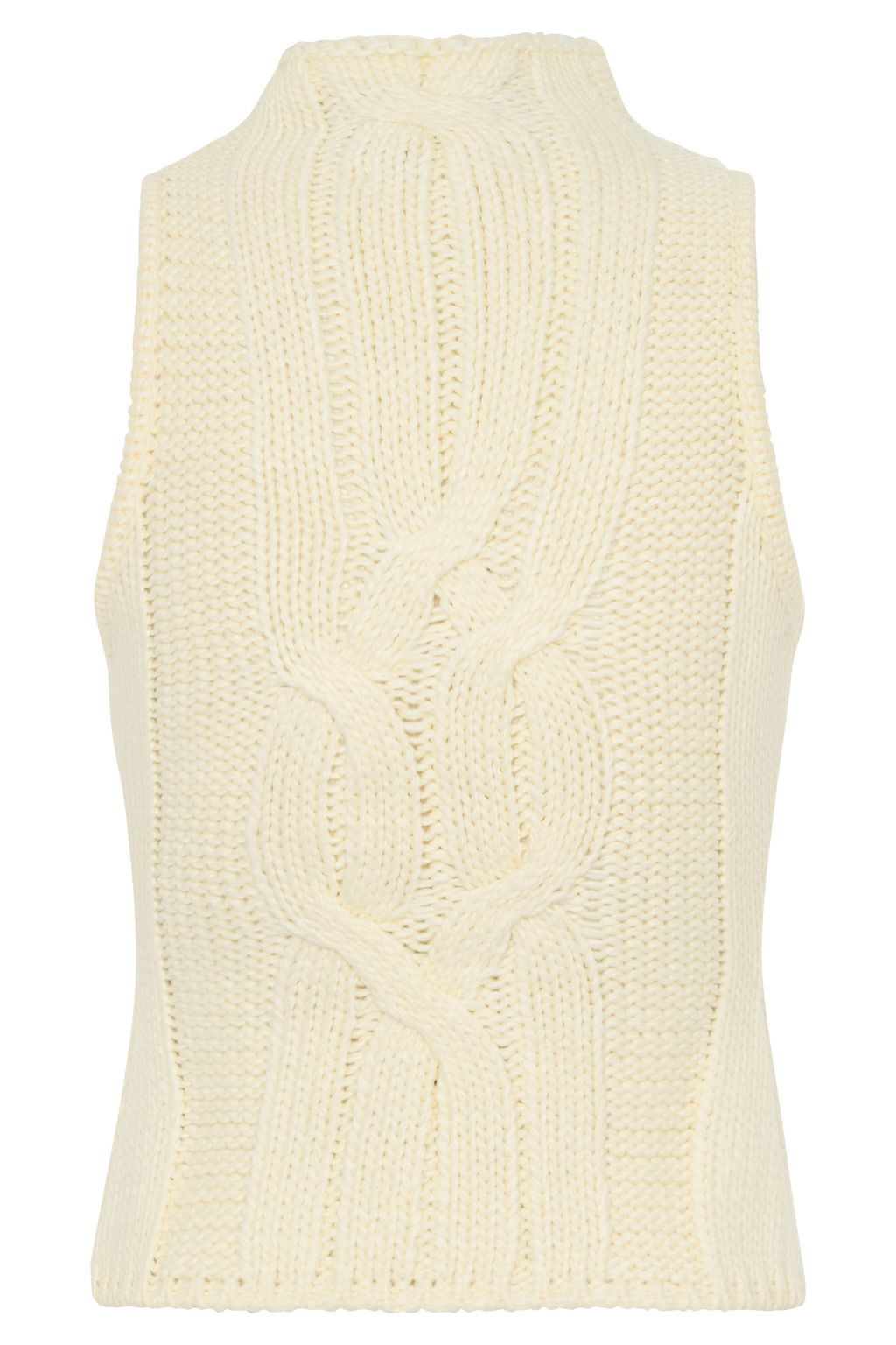 Roberta High Neck Cable Knit Top in Ivory – Chic&Drifts