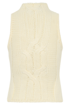 Roberta High Neck Cable Knit Top in Ivory – Chic&Drifts