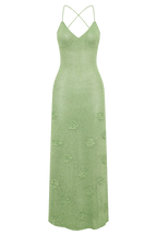 Suki Metallic Knit Maxi Dress in Pastel Green – Chic&Drifts