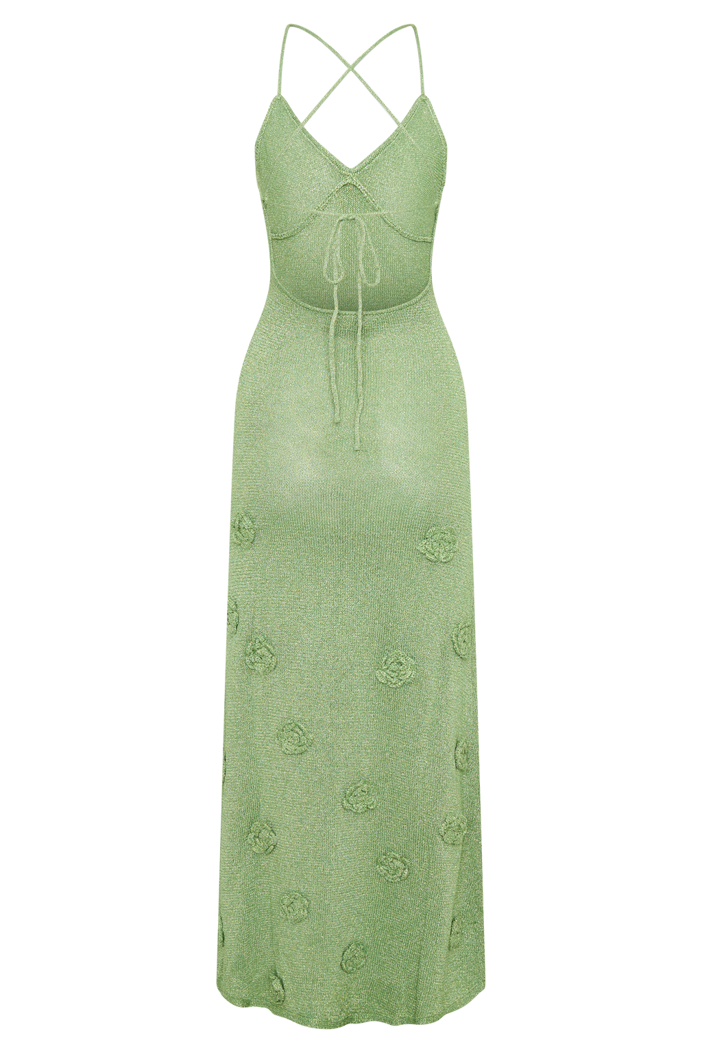 Suki Metallic Knit Maxi Dress in Pastel Green – Chic&Drifts
