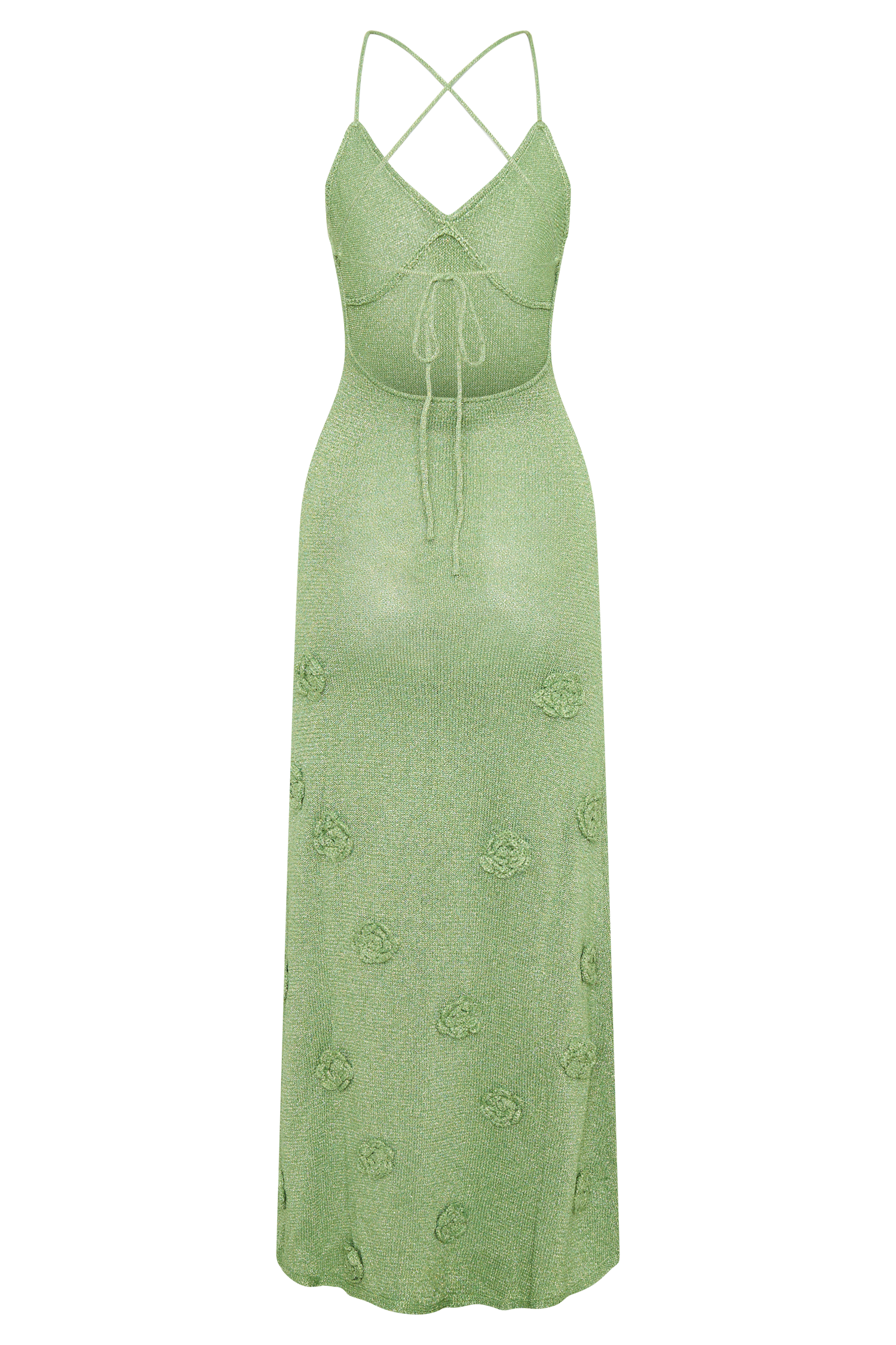 Suki Metallic Knit Maxi Dress in Pastel Green – Chic&Drifts