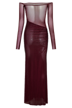 Nash Diamante Off Shoulder Maxi Dress in Mahogany – Chic&Drifts