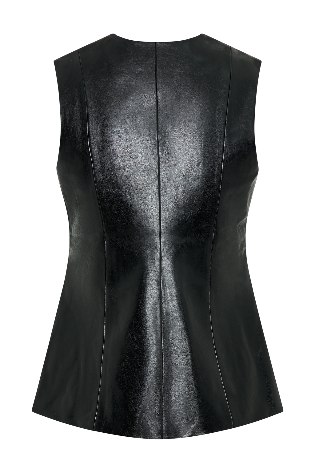 Coralia Faux Leather Sleeveless Vest in Black – Chic&Drifts