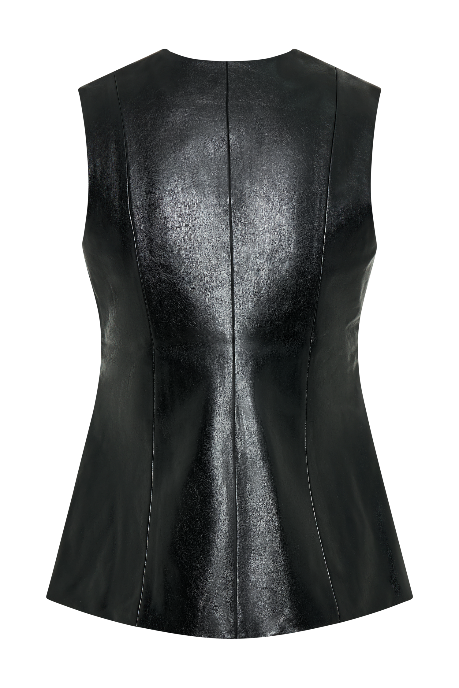 Coralia Faux Leather Sleeveless Vest in Black – Chic&Drifts