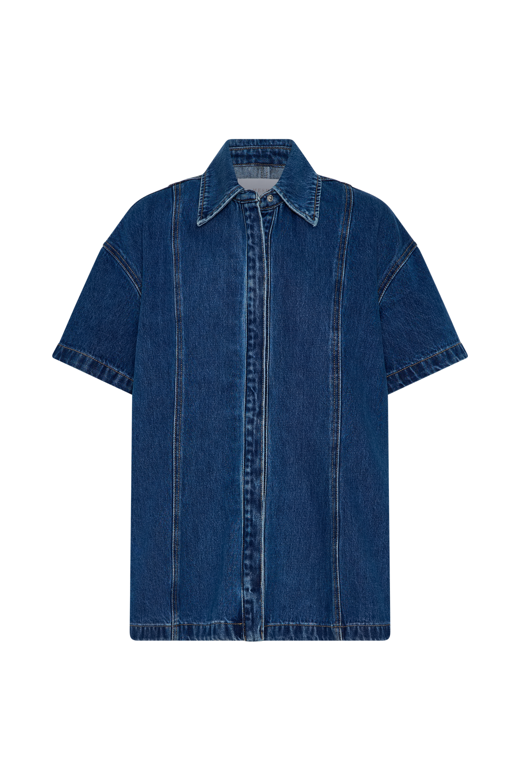 Maya Oversized Denim Shirt in Dark Blue – Chic&Drifts